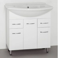 Тумба под раковину Style Line Эко Стандарт 26 Байкал 75 ЛС-00002286 Белый глянец