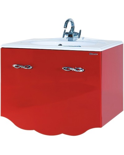 Тумба под раковину Bellezza Версаль 80 4631113130030 подвесная Красная