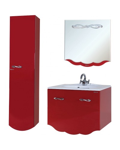 Тумба под раковину Bellezza Версаль 80 4631113130030 подвесная Красная