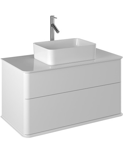 Тумба под раковину Creto Stella 100 16-CRE50/100/ подвесная Белая глянцевая
