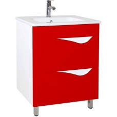 Тумба под раковину Bellezza Эйфория 60 4639109110035 Красная Белая