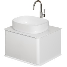 Тумба под раковину Creto Stella 60 16-CRE35/60/ подвесная Белая глянцевая