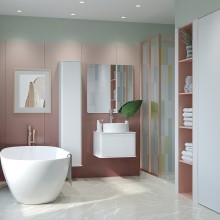 Тумба под раковину Creto Stella 60 16-CRE35/60/ подвесная Белая глянцевая