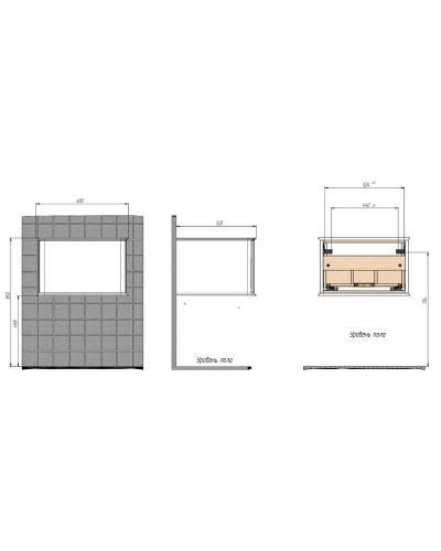 Тумба под раковину Creto Stella 60 16-CRE35/60/ подвесная Белая глянцевая