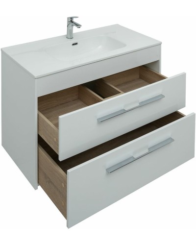 Тумба под раковину Aquanet Августа 100 277509 подвесная Белый глянец