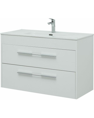 Тумба под раковину Aquanet Августа 100 277509 подвесная Белый глянец