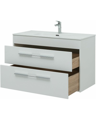 Тумба под раковину Aquanet Августа 100 277509 подвесная Белый глянец