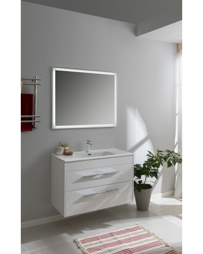 Тумба под раковину Aquanet Августа 100 277509 подвесная Белый глянец