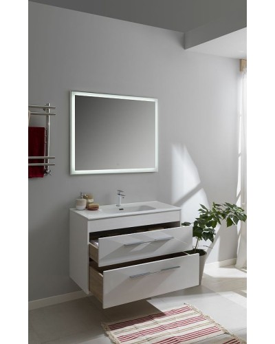 Тумба под раковину Aquanet Августа 100 277509 подвесная Белый глянец