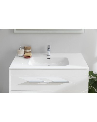 Тумба под раковину Aquanet Августа 100 277509 подвесная Белый глянец