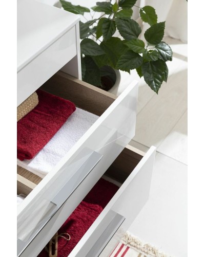 Тумба под раковину Aquanet Августа 100 277509 подвесная Белый глянец