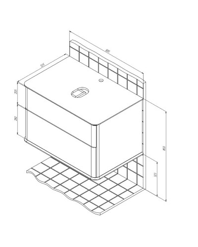 Тумба под раковину Creto Stella 80 16-CRE50/80/ подвесная Белая глянцевая