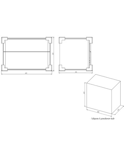 Тумба под раковину Creto Stella 80 16-CRE50/80/ подвесная Белая глянцевая