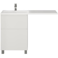 Тумба с раковиной Creto Cafor 110 L 19-W110L Белый глянец