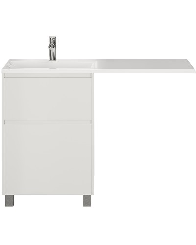 Тумба с раковиной Creto Cafor 110 L 19-W110L Белый глянец