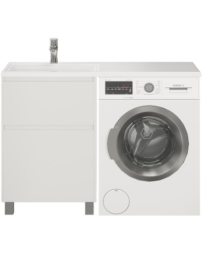 Тумба с раковиной Creto Cafor 110 L 19-W110L Белый глянец