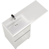 Тумба с раковиной Creto Cafor 110 L 19-W110L Белый глянец