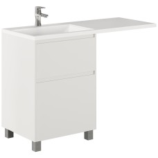 Тумба с раковиной Creto Cafor 120 L 19-W120L Белый глянец