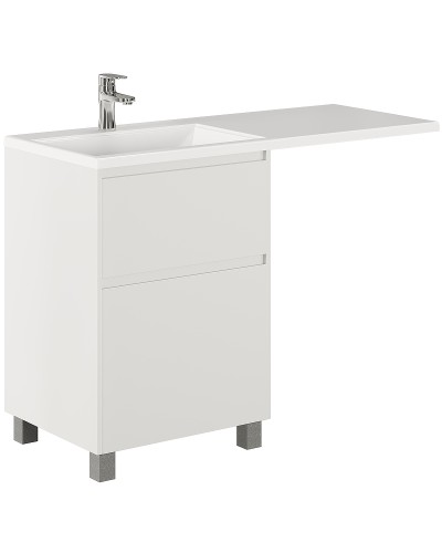 Тумба с раковиной Creto Cafor 120 L 19-W120L Белый глянец