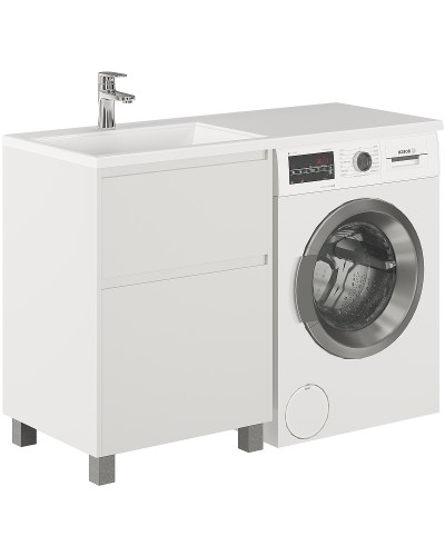 Тумба с раковиной Creto Cafor 120 L 19-W120L Белый глянец