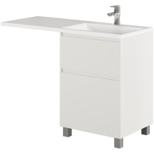 Тумба с раковиной Creto Cafor 110 R 19-W110R Белый глянец