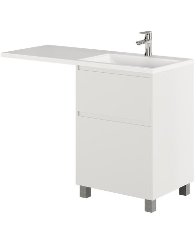 Тумба с раковиной Creto Cafor 110 R 19-W110R Белый глянец
