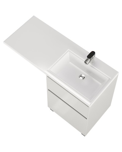 Тумба с раковиной Creto Cafor 110 R 19-W110R Белый глянец