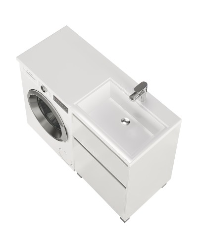 Тумба с раковиной Creto Cafor 110 R 19-W110R Белый глянец