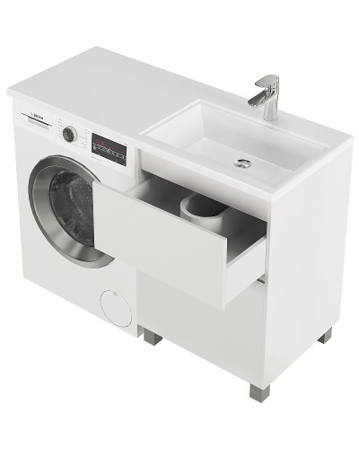 Тумба с раковиной Creto Cafor 110 R 19-W110R Белый глянец