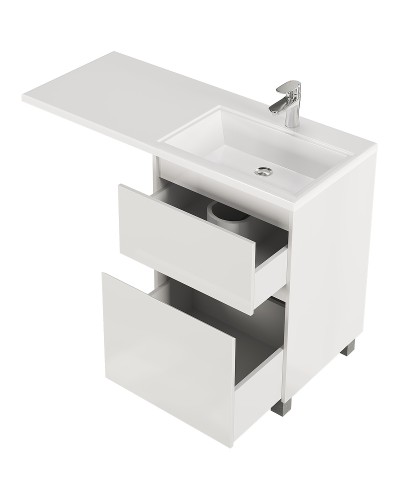 Тумба с раковиной Creto Cafor 110 R 19-W110R Белый глянец