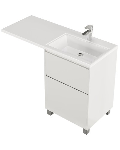 Тумба с раковиной Creto Cafor 120 R 19-W120R Белый глянец