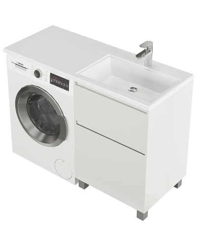 Тумба с раковиной Creto Cafor 120 R 19-W120R Белый глянец