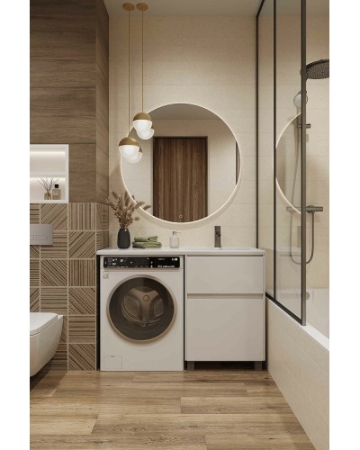 Тумба с раковиной Creto Cafor 120 R 19-W120R Белый глянец