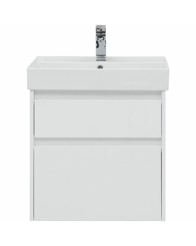 Тумба с раковиной Aquanet Nova Lite 60 245240 подвесная Белая глянцевая