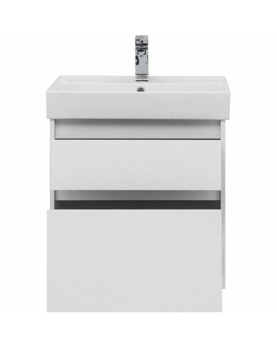 Тумба с раковиной Aquanet Nova Lite 60 245240 подвесная Белая глянцевая
