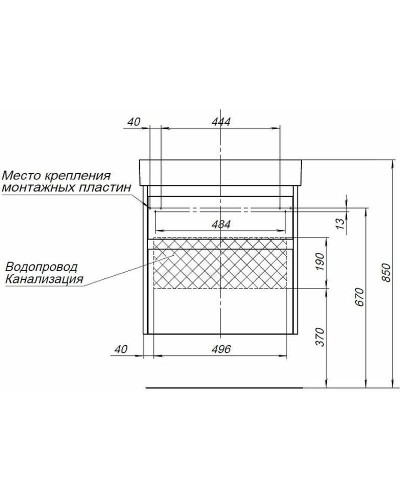 Тумба с раковиной Aquanet Nova Lite 60 245240 подвесная Белая глянцевая