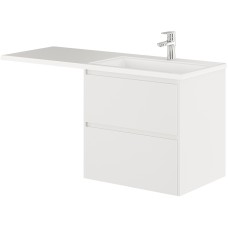 Тумба с раковиной Creto Cafor 130 R 19-W130R подвесная Белый глянец