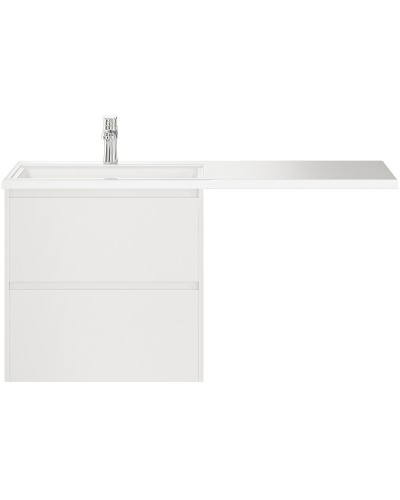 Тумба с раковиной Creto Cafor 130 L 19-W130L подвесная Белый глянец
