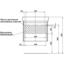 Тумба с раковиной Aquanet Nova Lite 60 245029 подвесная Белая глянцевая