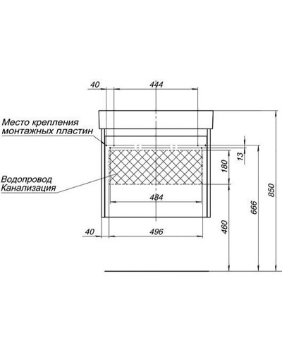 Тумба с раковиной Aquanet Nova Lite 60 245029 подвесная Белая глянцевая