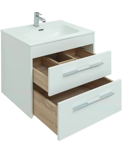 Тумба под раковину Aquanet Августа 60 277507 подвесная Белый глянец