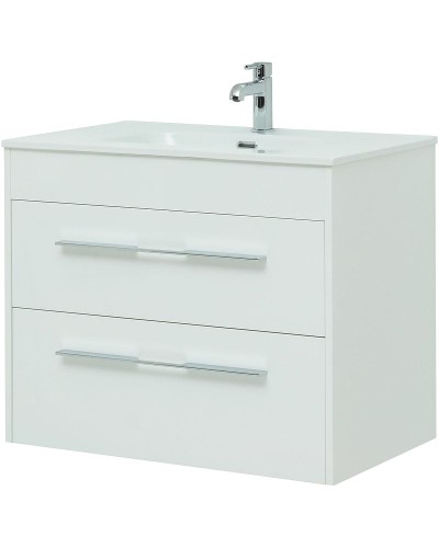 Тумба под раковину Aquanet Августа 80 277508 подвесная Белый глянец