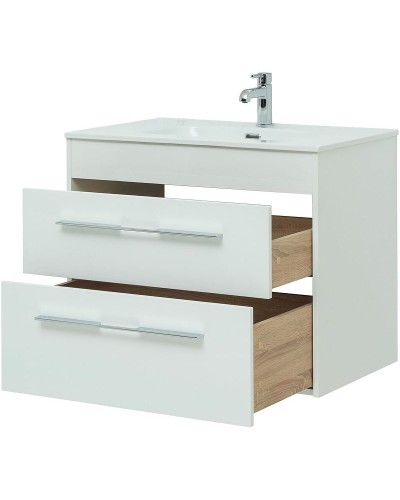 Тумба под раковину Aquanet Августа 80 277508 подвесная Белый глянец