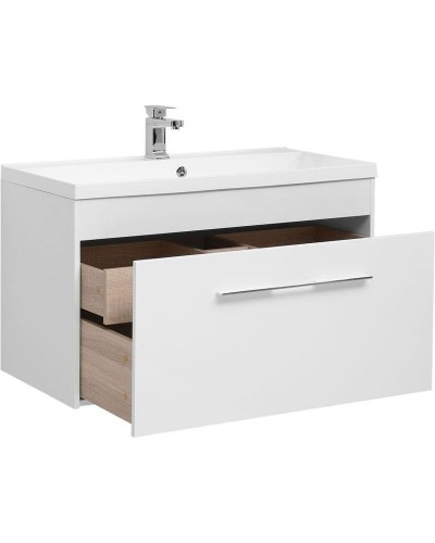 Тумба под раковину Aquanet Августа 100 274142 подвесная Белый глянец