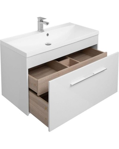 Тумба под раковину Aquanet Августа 100 274142 подвесная Белый глянец