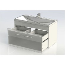 Тумба под раковину Aquanet Августа 100 274142 подвесная Белый глянец