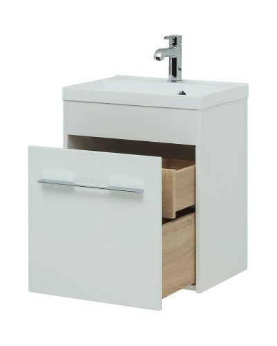 Тумба под раковину Aquanet Августа 50 274140 подвесная Белый глянец