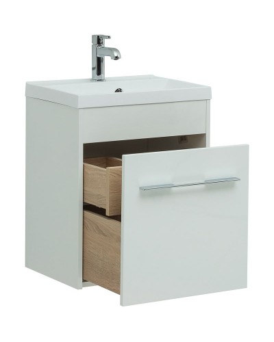 Тумба под раковину Aquanet Августа 50 274140 подвесная Белый глянец