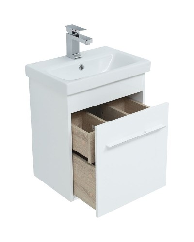 Тумба под раковину Aquanet Августа 50 274015 подвесная Белый глянец