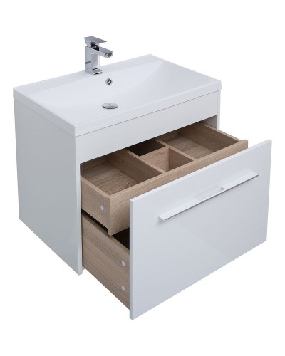 Тумба под раковину Aquanet Августа 75 274144 подвесная Белый глянец